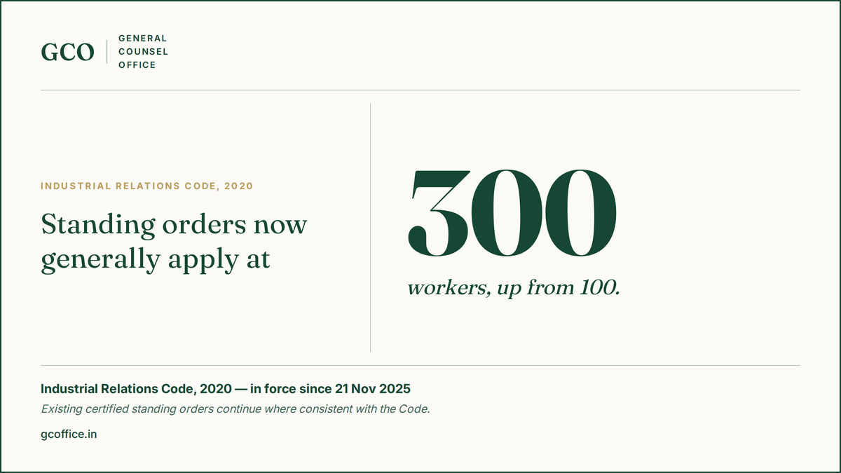 The Industrial Relations Code: Restructuring, Standing Orders and Collective Workforce Relations
